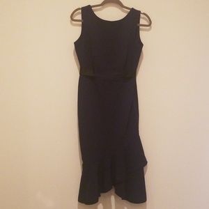 Dark Blue Ruffled Dress